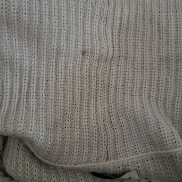 Christopher & Banks Womens Cardigan Sweater Small Cream Cascade Open Front Knit - Picture 11 of 12